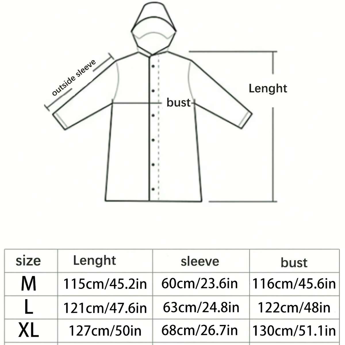 Raincoat White Border Model M