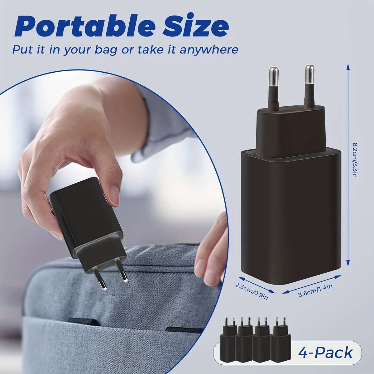 Charger Color Black Quantity4Pcs