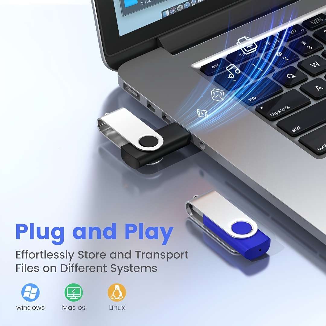 Usb Flash Drive Color 5 Pcs Red Storage 2Gb