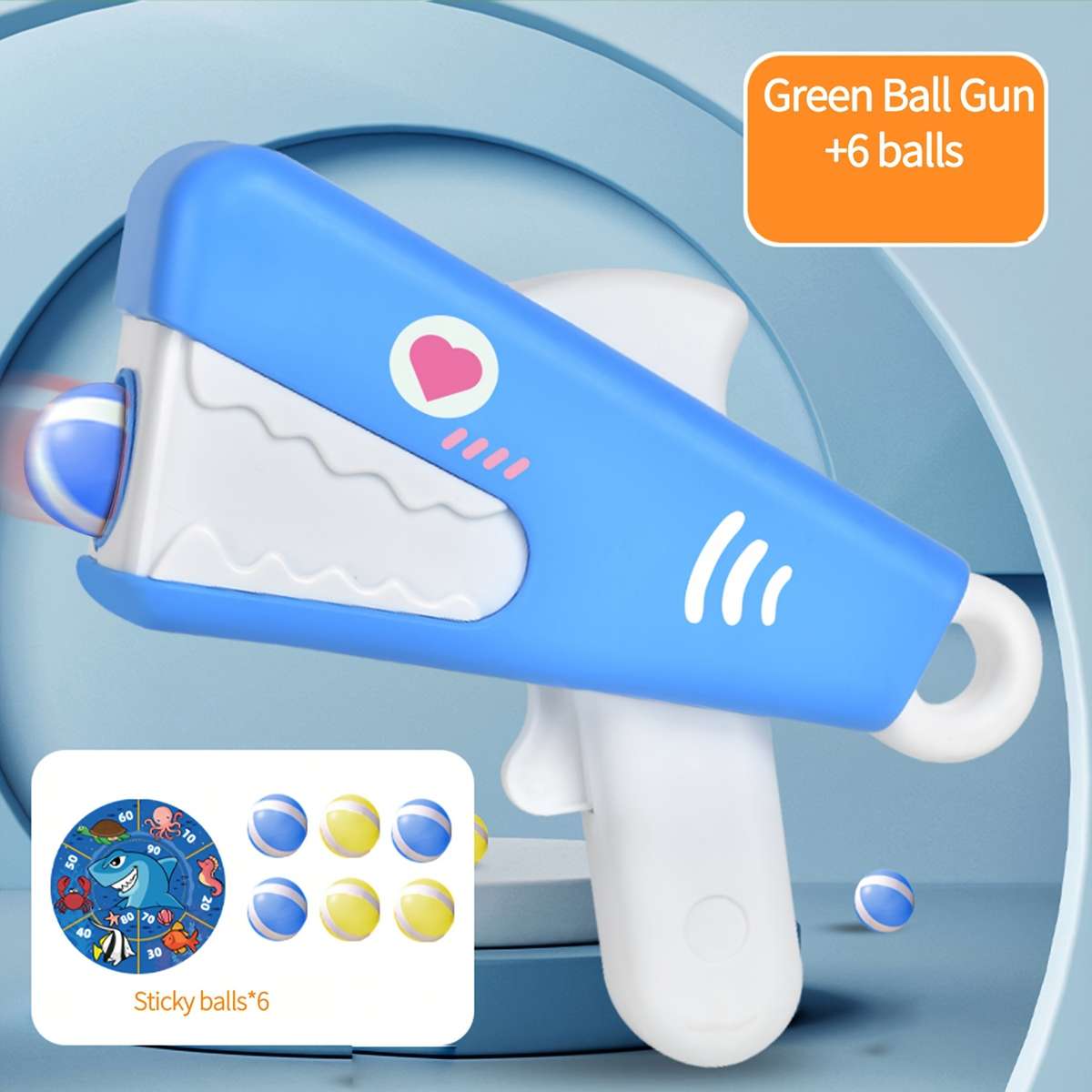 Toy Weapons Color Blue  1 Target  Add  6 Balls