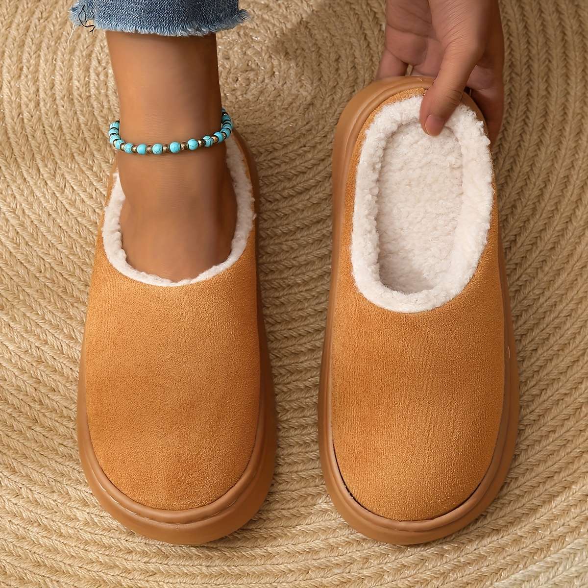 Cotton Slippers Color Grey Sizeuk 6.5-7