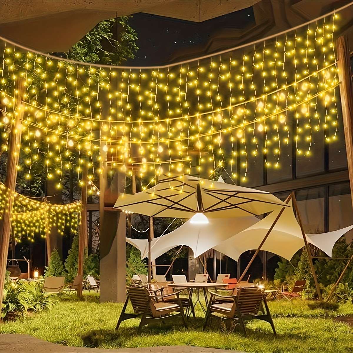 96Led Led Icicle String Lights Solar