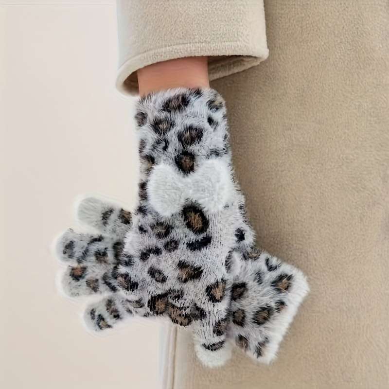 Modern Functional Fingerless Gloves For Women Autumn Winter Versatile Thickened