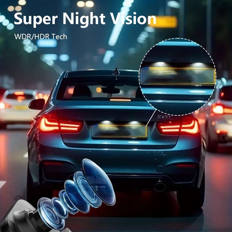 Dashcam Items 4 Inch Alloy Dual Recording   64Gb Memory Card