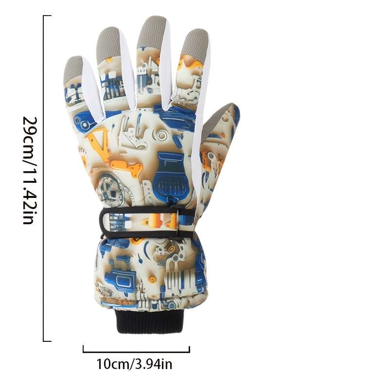 Gloves Color Mens Abstract Orangeblue