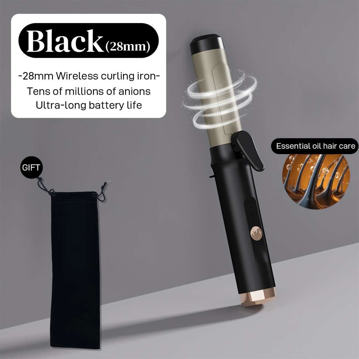 Curling Iron Color Purple Size2.8Cm