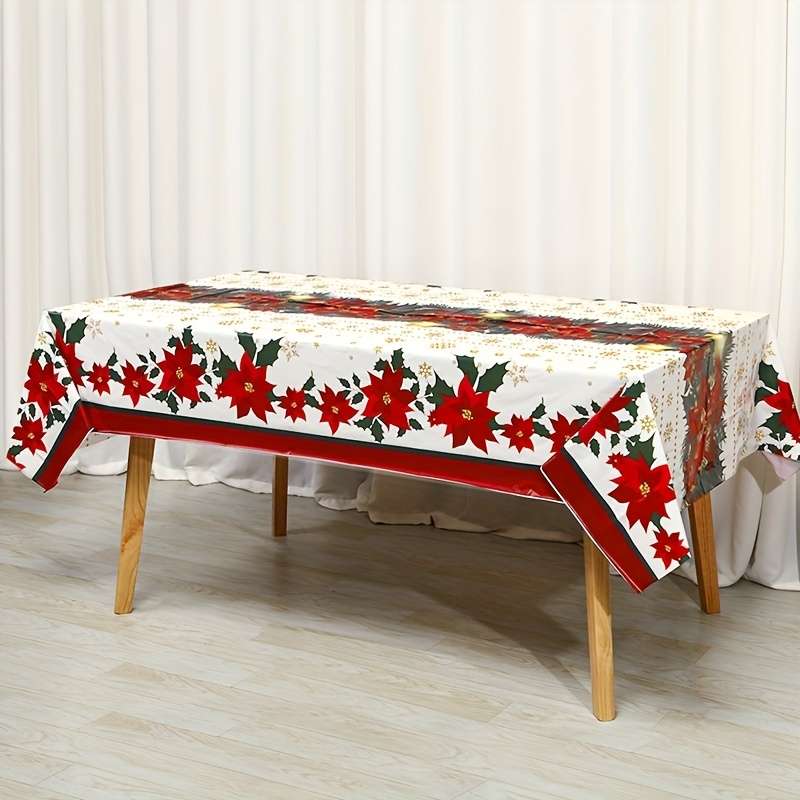 Christmas Tablecloth Size 130X220Cm Or 4.26Ftx7.21Ft