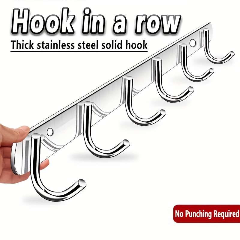 Round Hook Style Auxiliary Hanging Hooks Metal Model 7 Hooks