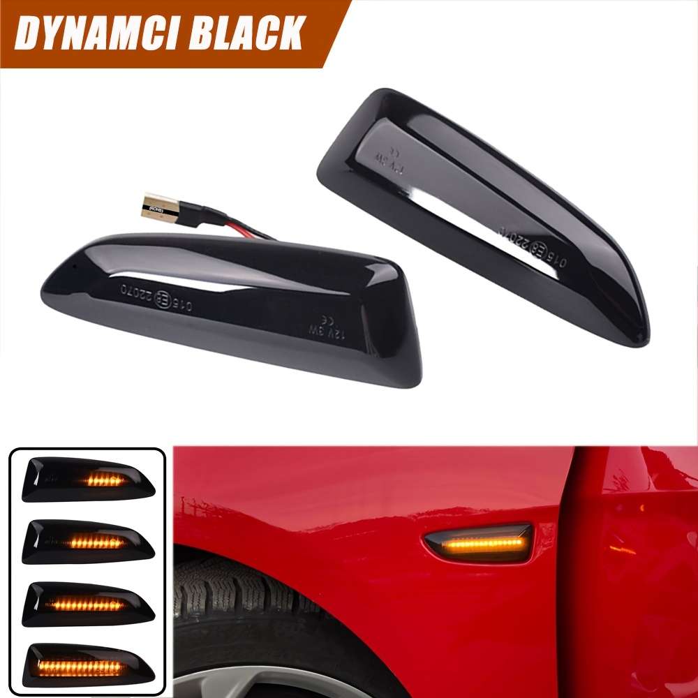 Car Lights Color 2Pcs Dynamic Smoked