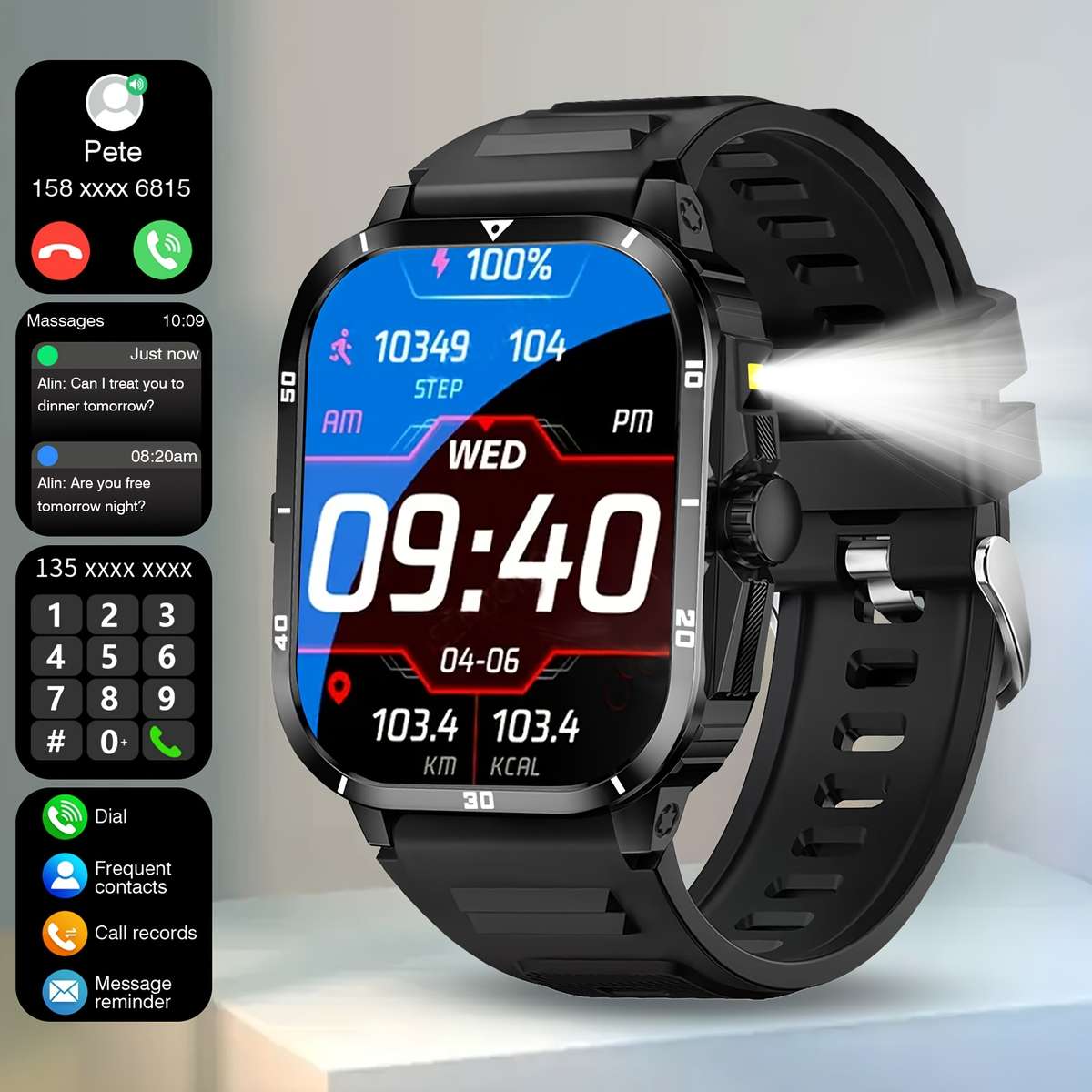 Zacharyer Smartwatch For With Wireless For Iphone Android Music Player