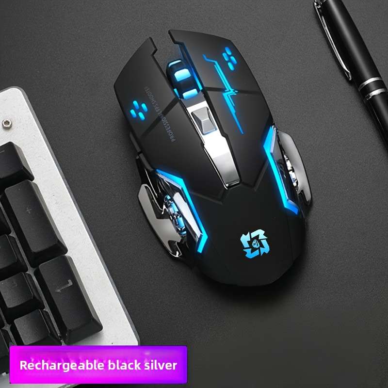 Mouse Color Black Top Version   Dual Mode Charging  Add  2.4G  Add  Light Up