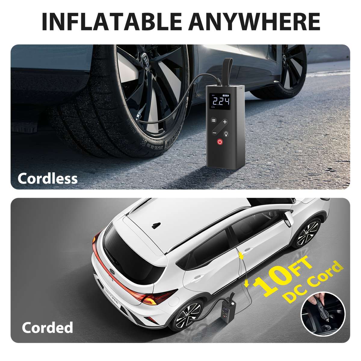 Premium Solid Multi Functional Emergency Psi Cordless Air Compressor For