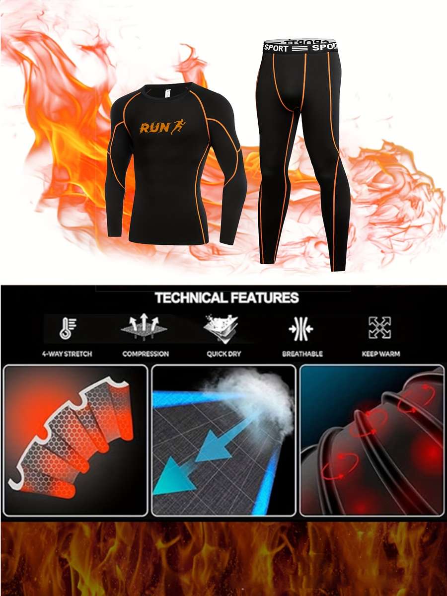 Thermal Underwear Color Black Sizexxl