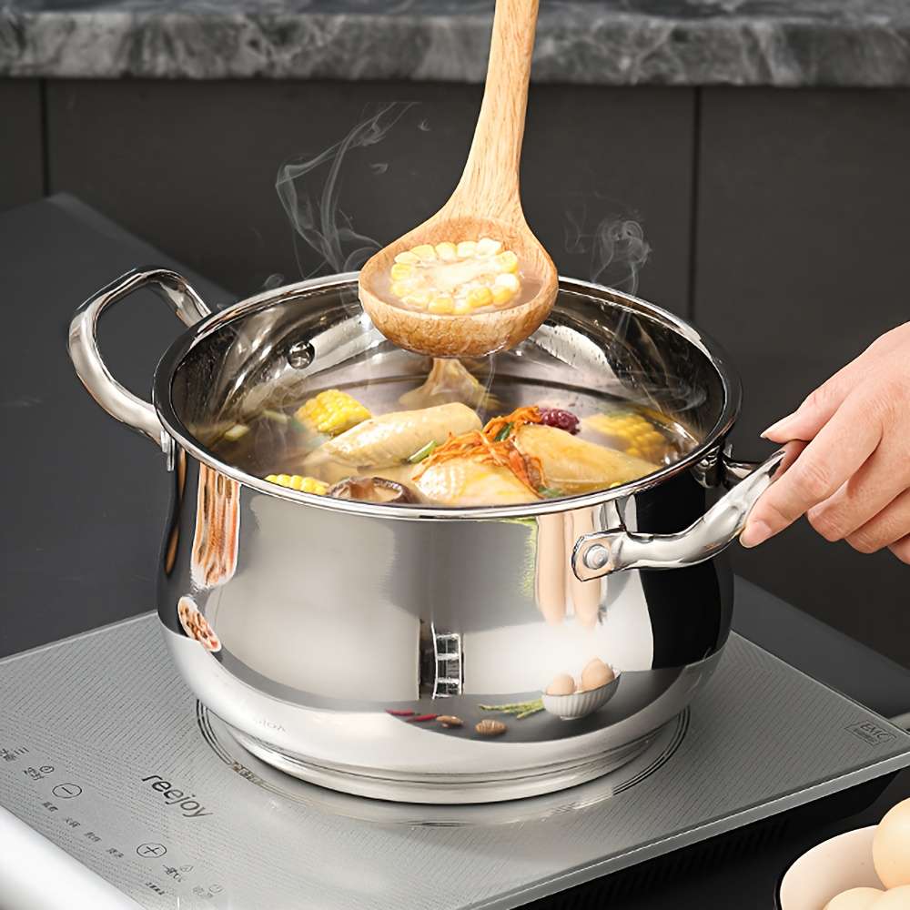 6Pcs Heavy Duty Thickened Royal Classics Cookware Set Stainless