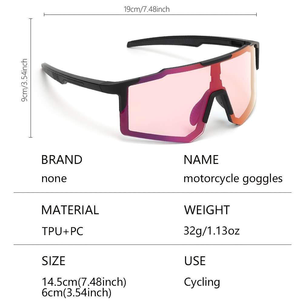 Cycling Glasses Color White  Photochromic Grey