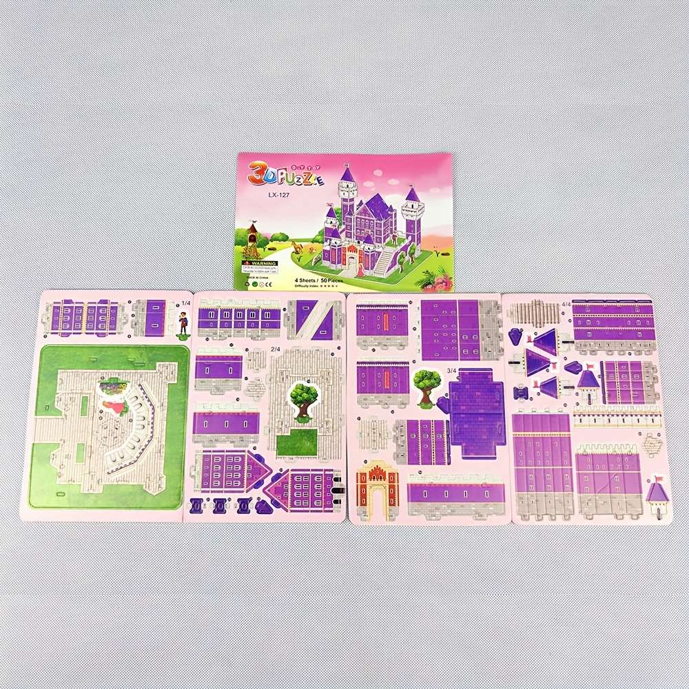 3D House Puzzle Model Model Wlx127 Sizel