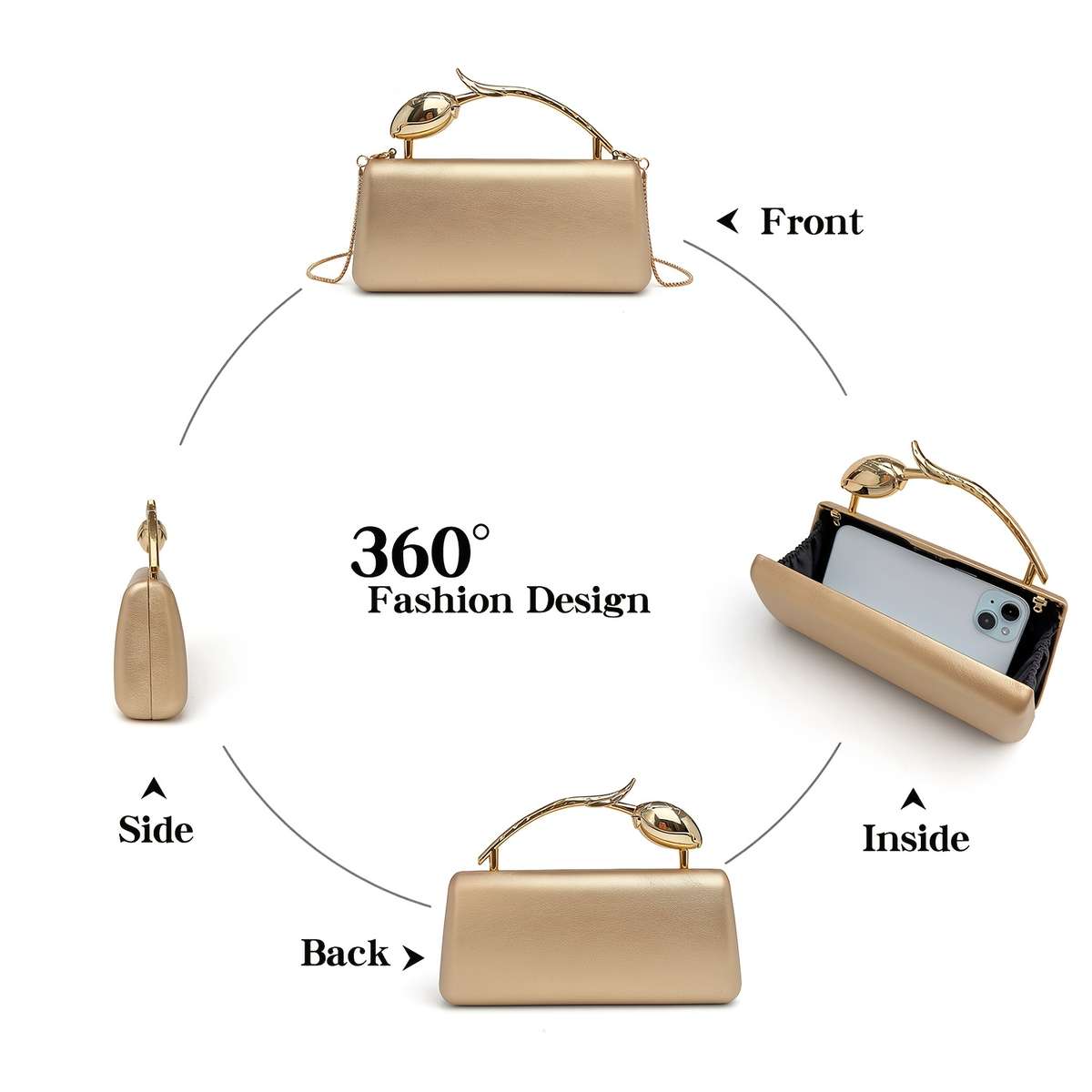 Women S Handbags Flower Plain White