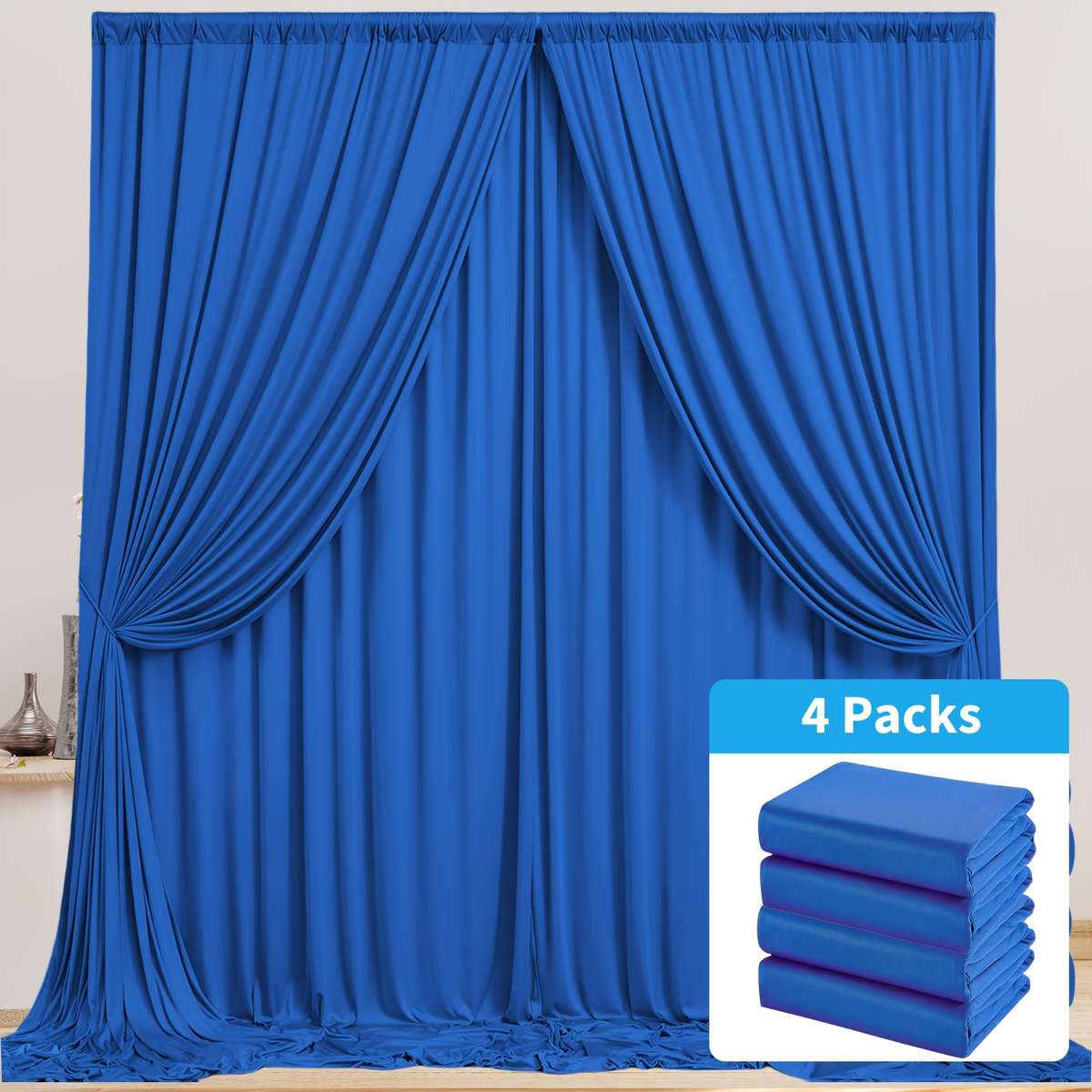 Wedding Supplies Color Red Size 6.1X3.05Meter4 Panels 152.4Cm X 3.05Meter
