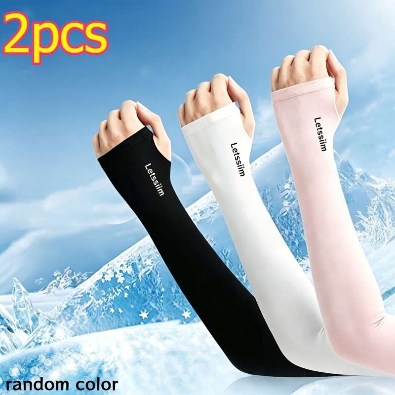Sunscreen Sleeves Color 2Pcs Black Size One Size
