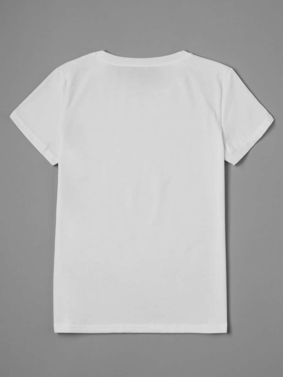 Womens T Shirt Color Mixed Color Black White Powder Sizem