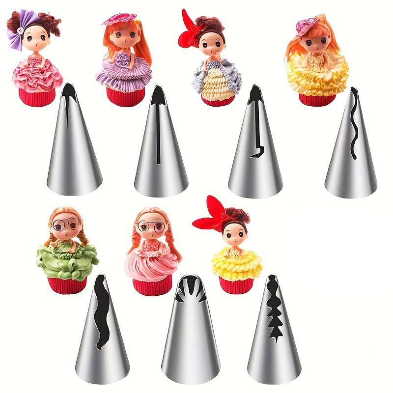 Piping Nozzle Style Russian 7 Add 2 And 7 Piece Flower Mouth Set