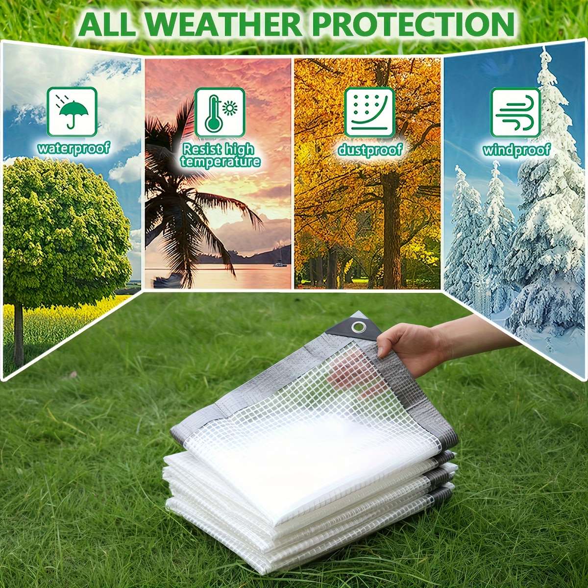 Transparent Rainproof Fabric Size 2M*3M