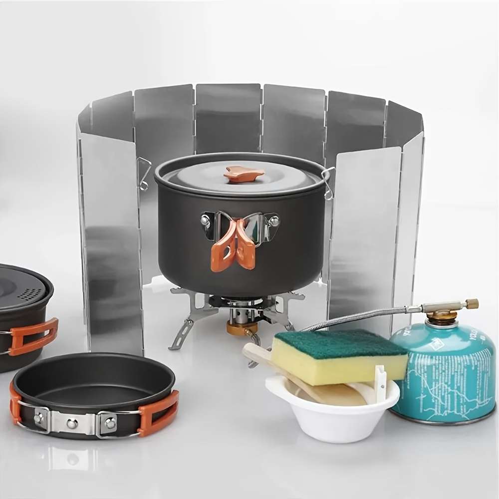 Premium Zmoon Windproof Wind Screen Gas Stove Compatible Burner Outdoor Cam 10