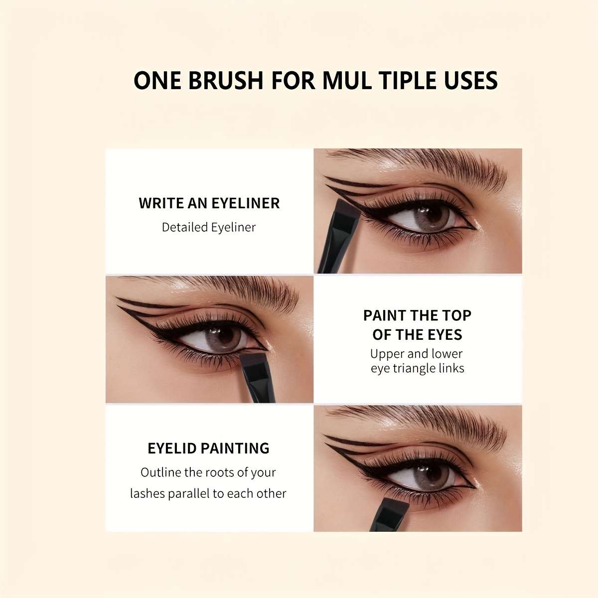 Makeup Brush Set Color 7 Pieces In Total Right Angle