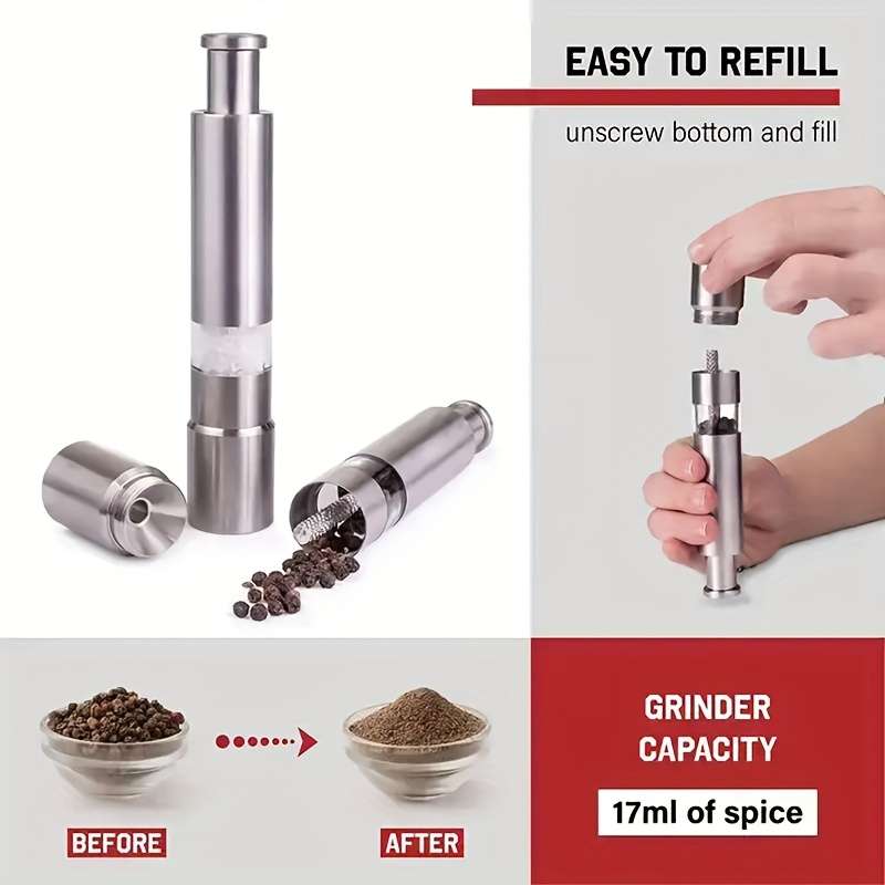 Precision Premium Artisanal Manual Spice Grinder Portable Thumb Press for