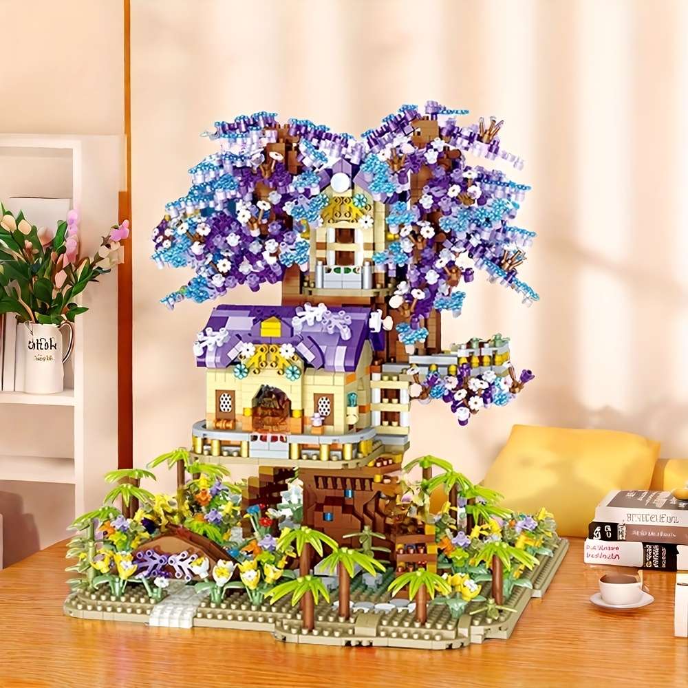 3D Building Model Puzzle Set Style Elf Tree House 3149 Pcs