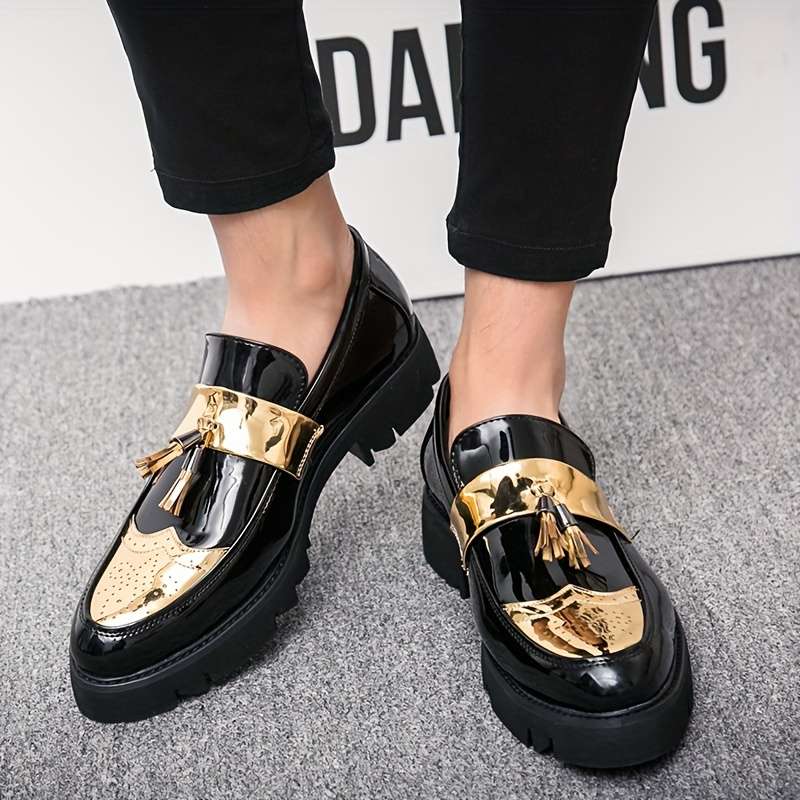 Mens Leather Shoes Color Black Sizeuk 6.5