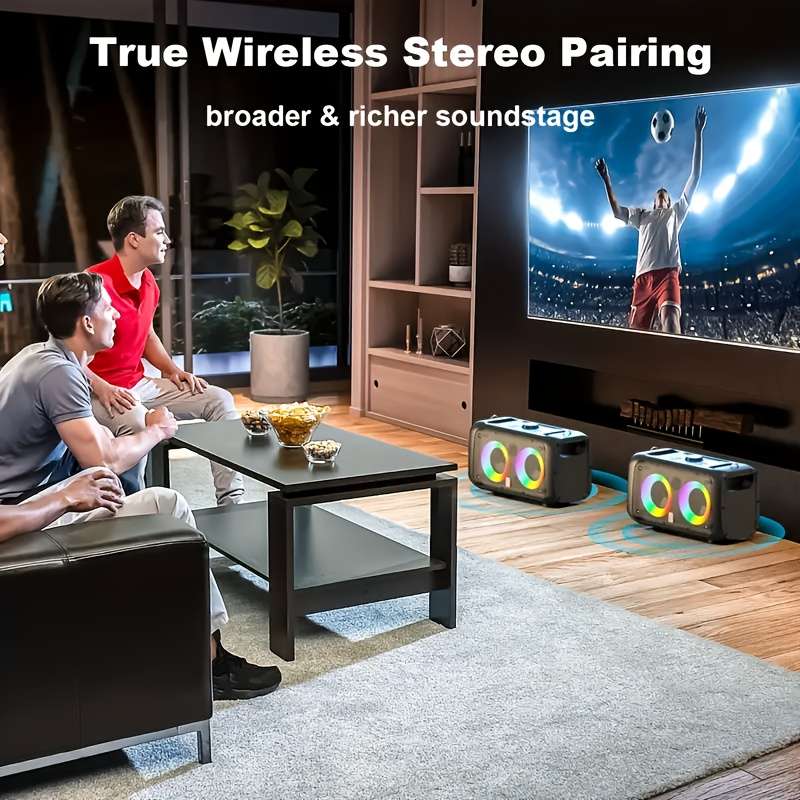 Speaker Color Black With 2 Wireless Microphones