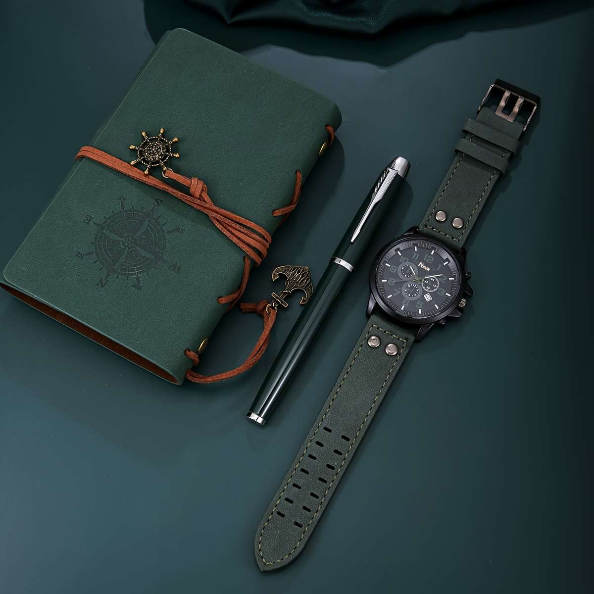 3Pcs Stylish Men Quartz Watch Set From The Business Casual Academy