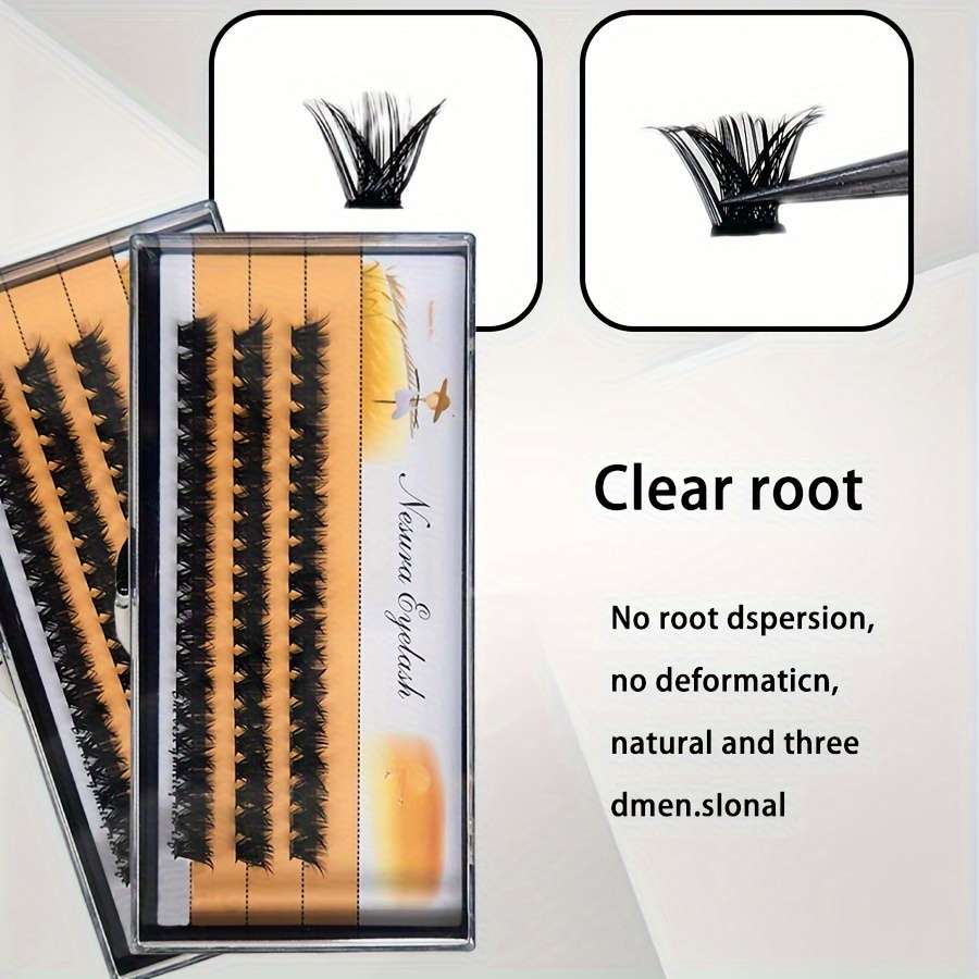 60pcs Natural Soft Individual Lashes Hair Length 70d 10mm 18mm