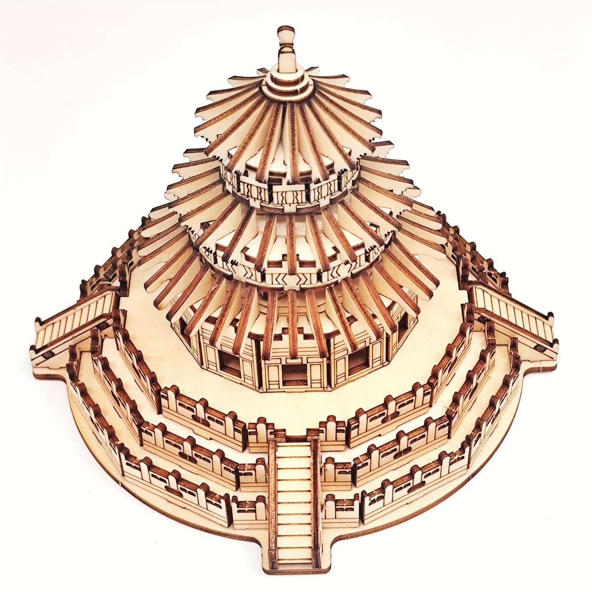 Building Toy Architectural Model Toy Set Items Wooden Palace Model