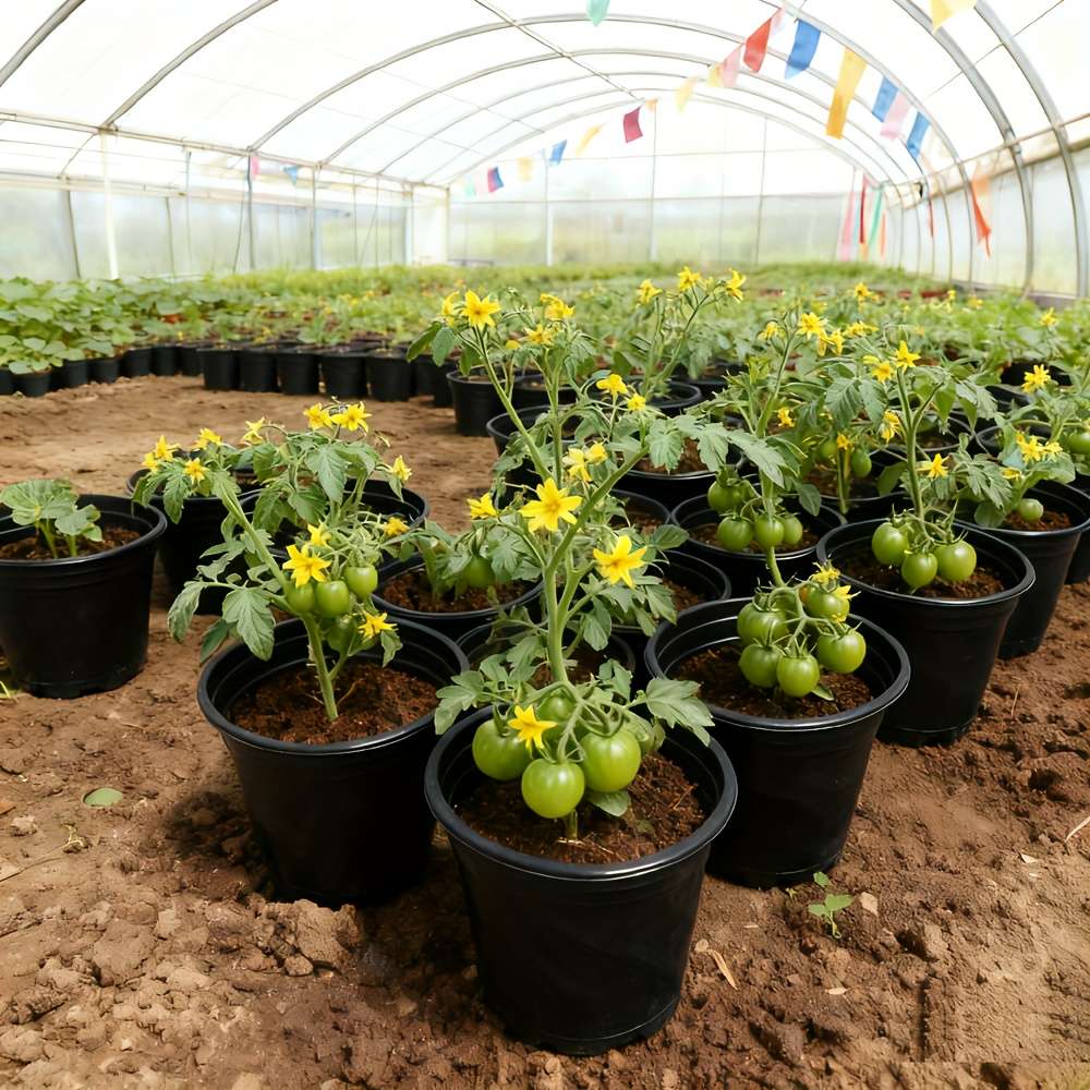 Flowerpot Items 80 Large Black Seedling Pots
