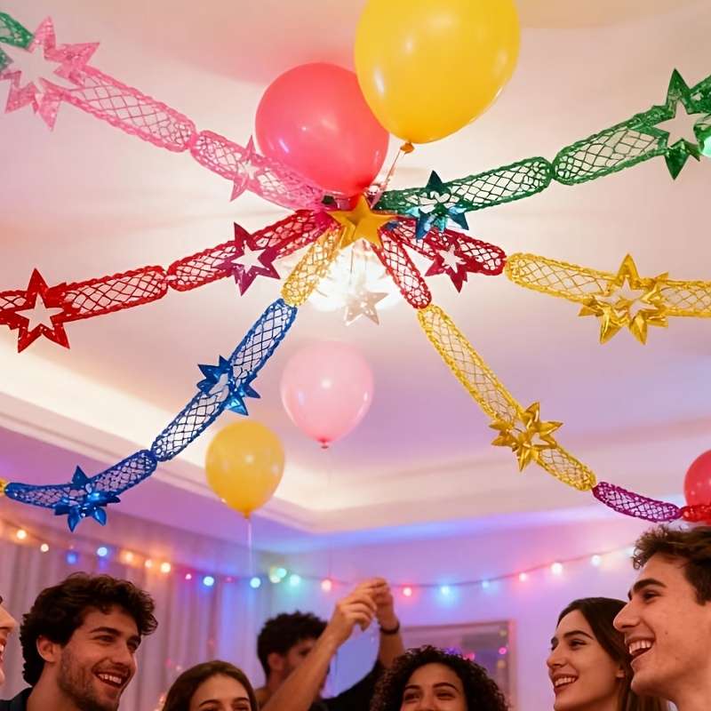 10Pcs Stylish Classic Durable Colorful Streamer Tapes Shiny For Wedding Events