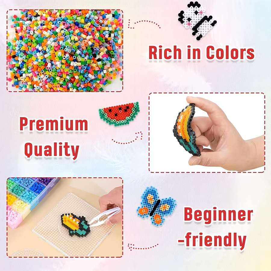Perler Bead Set 24000Pcs 48 Colors 8Tool Kit