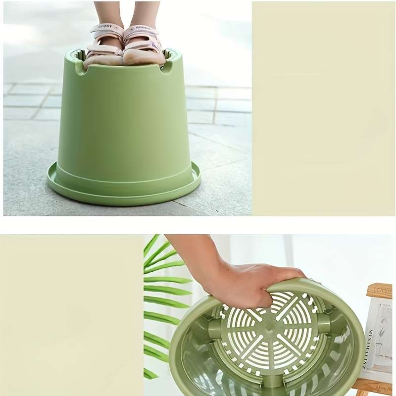 Flowerpot  4Pcscolor Dark Green  Add  Tray