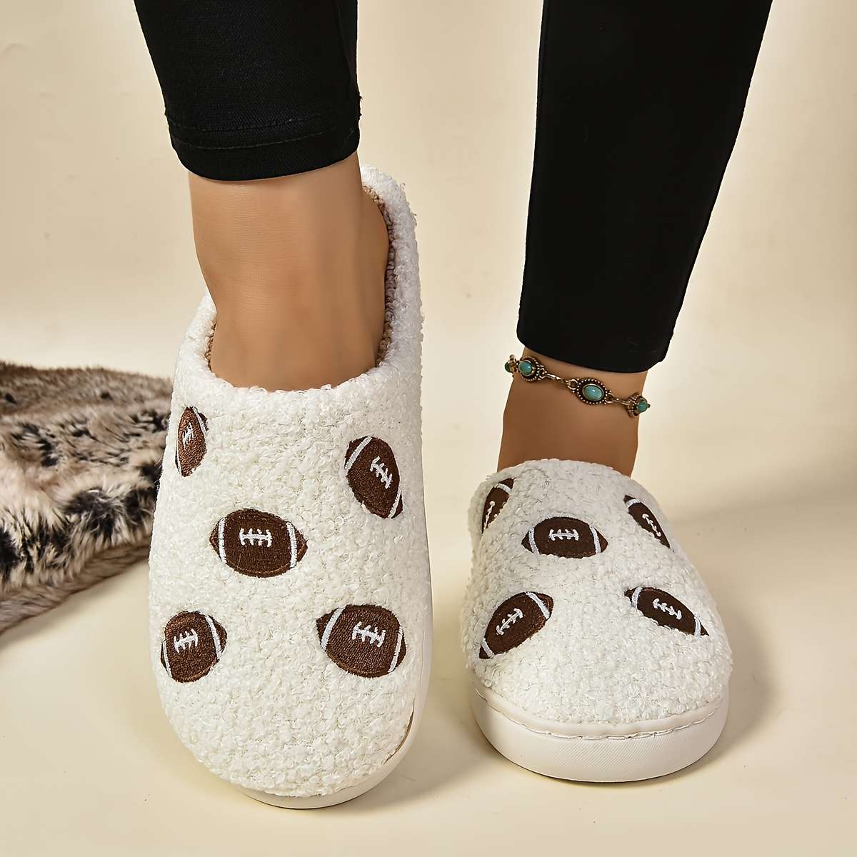 Cotton Slippers Color Grey Sizeuk 7.5-8
