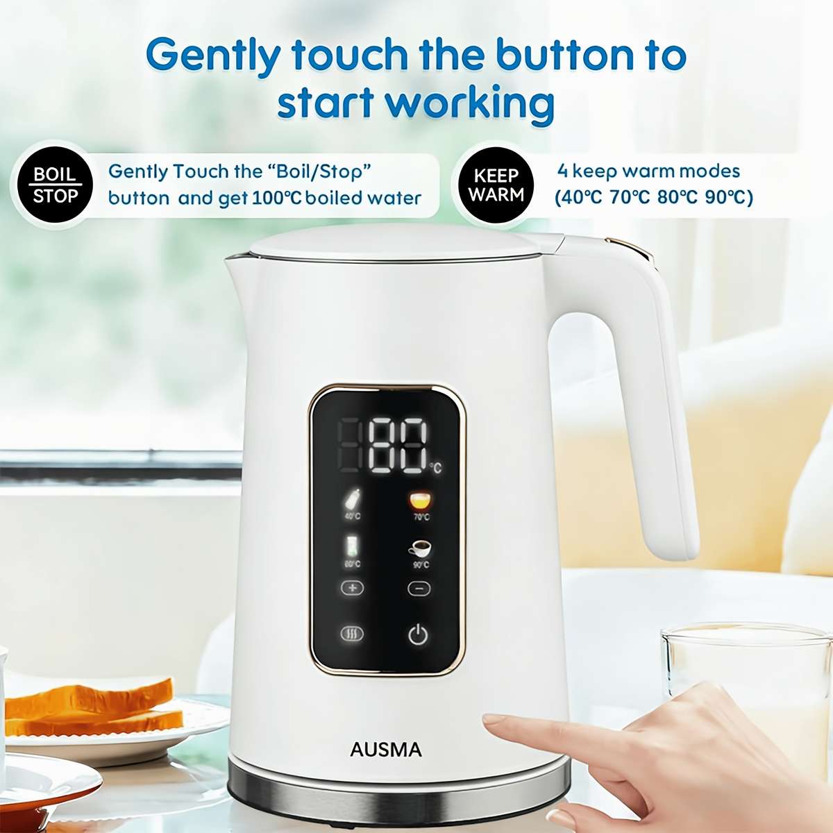 7L Cordless Digital Electric Kettle Precise Temperature