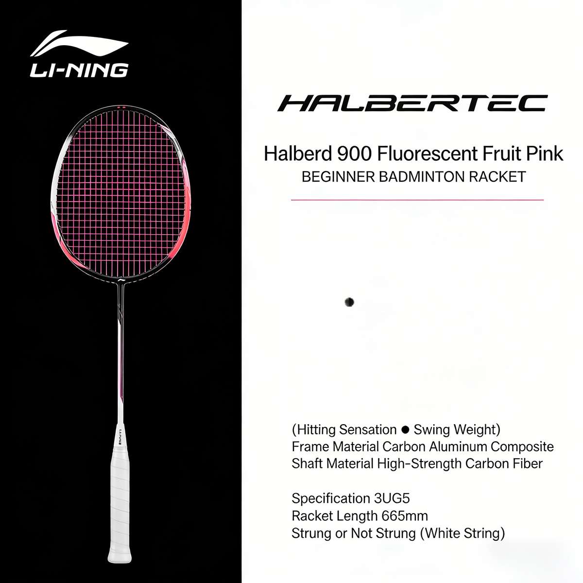 Badminton Racket Model Pearl White Fluorescent Fruit Powder