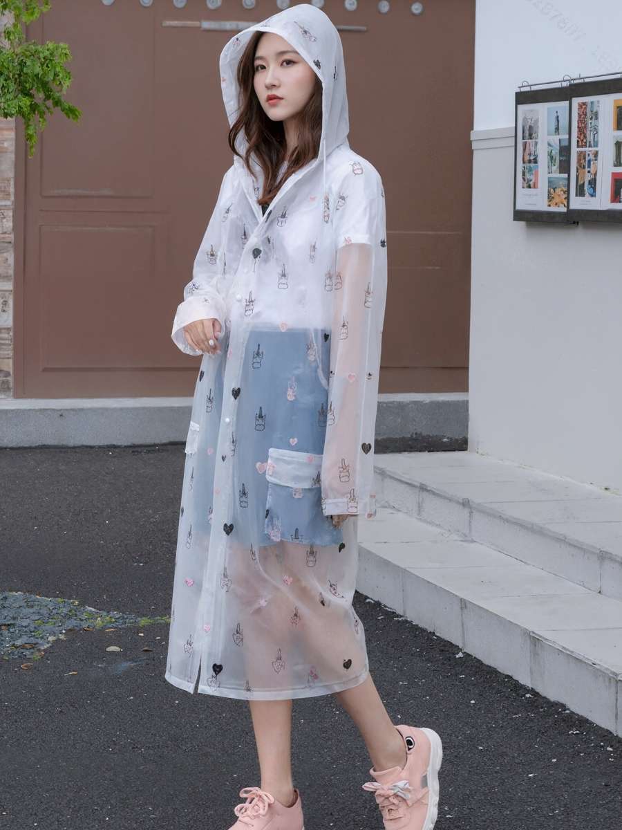Raincoat Pink Size Asian Xl