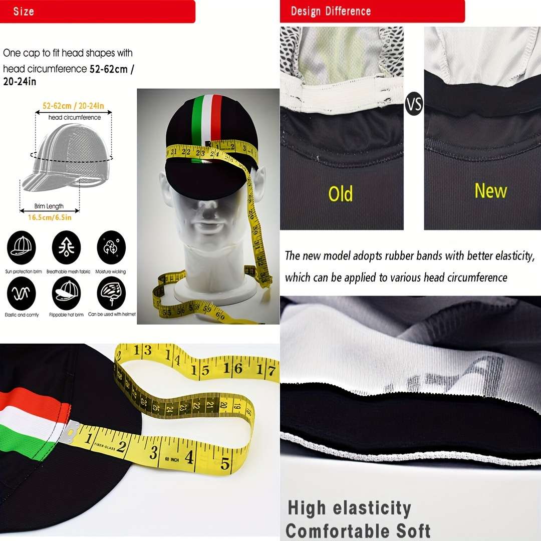 Premium Cool Classic Italia Cycling Cap Quick Dry Breathable Sports Baseball Cap