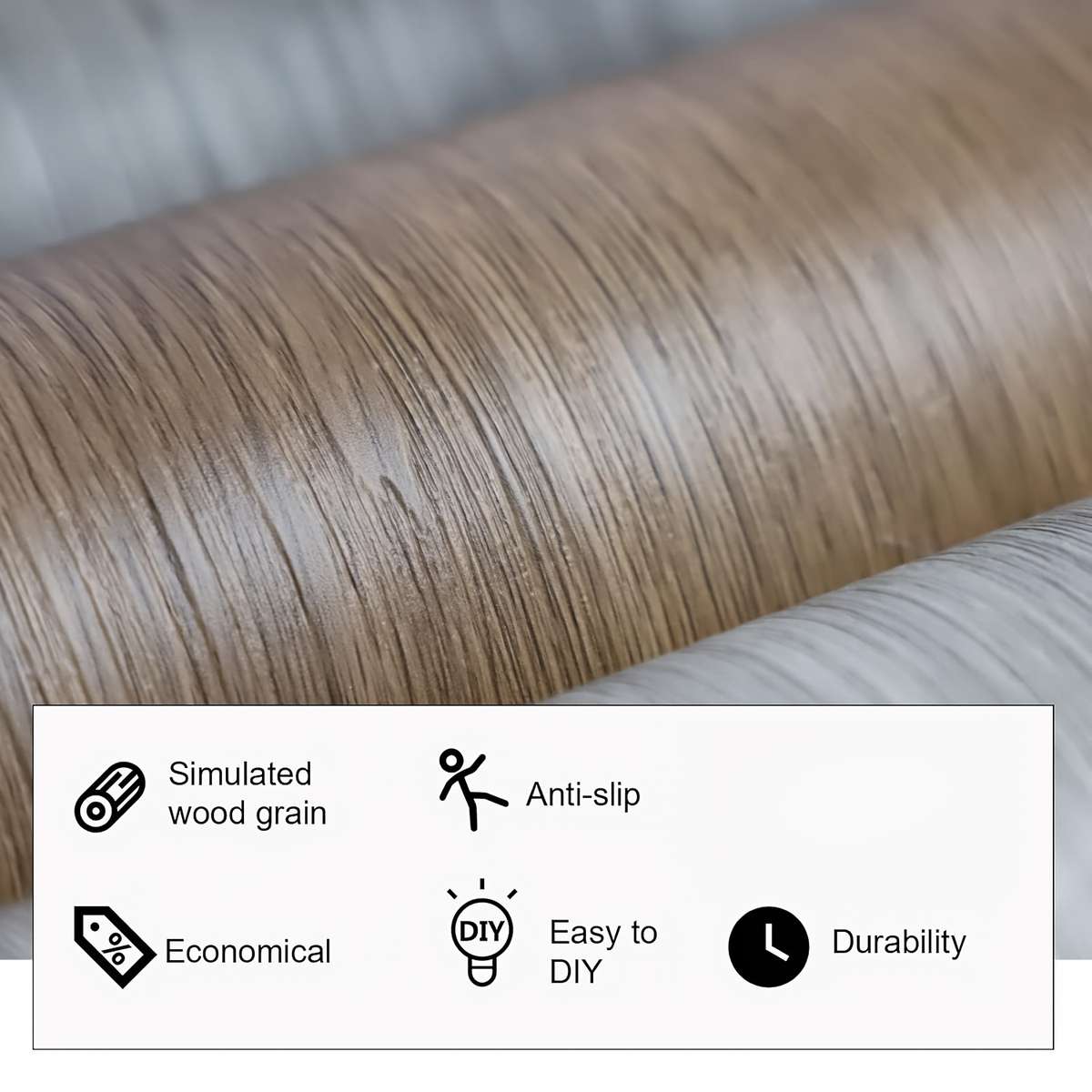 Self Adhesive Floor Stickers Dark Red 2 Rolls