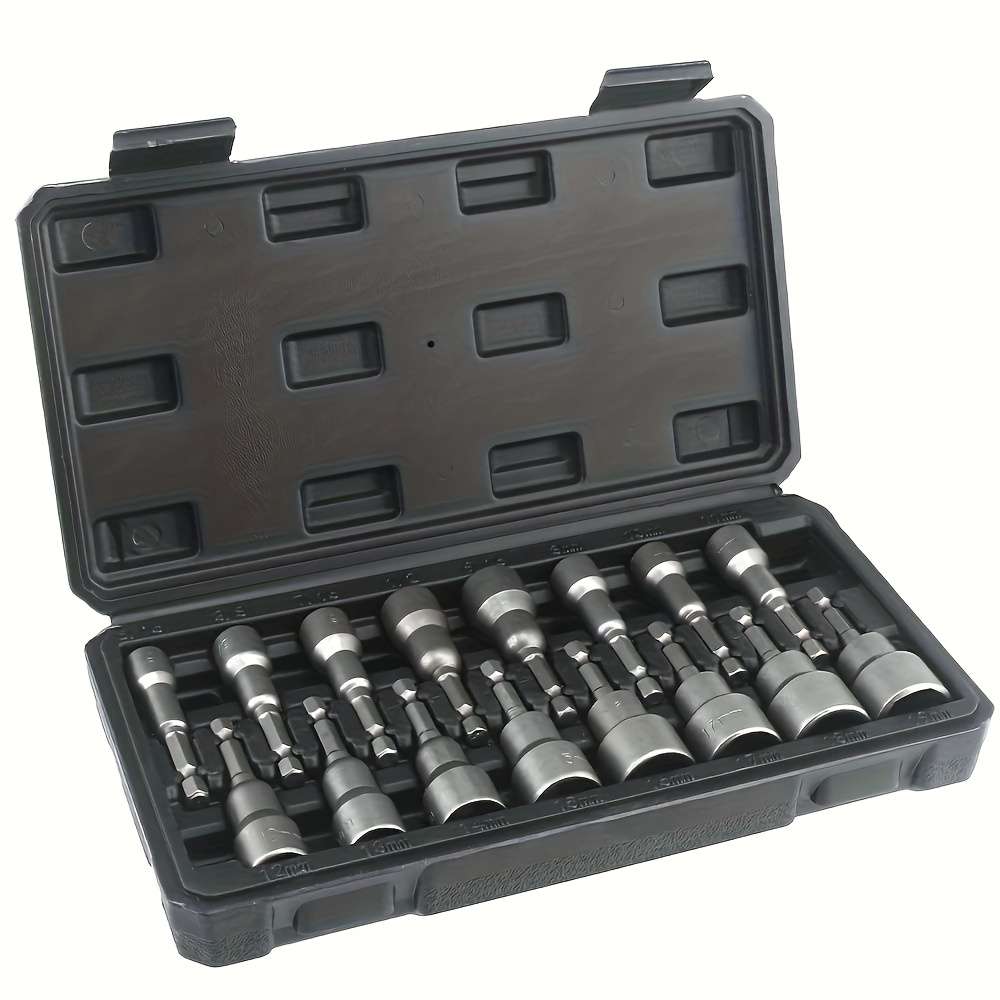16-Piece Heavy-Duty Magnetic Hex Socket Wrench Set