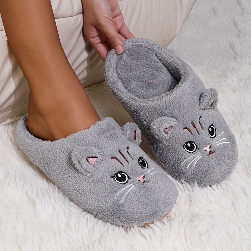 Cotton Slippers Color Grey Sizeuk 6.5-7