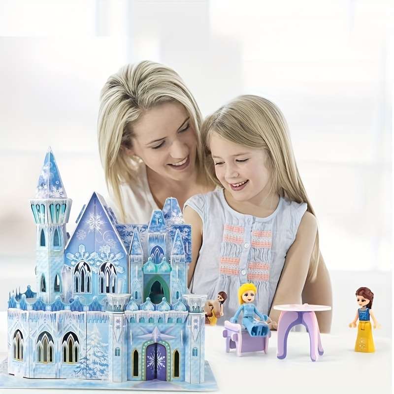 3D Building Model Puzzle Set Style Castle