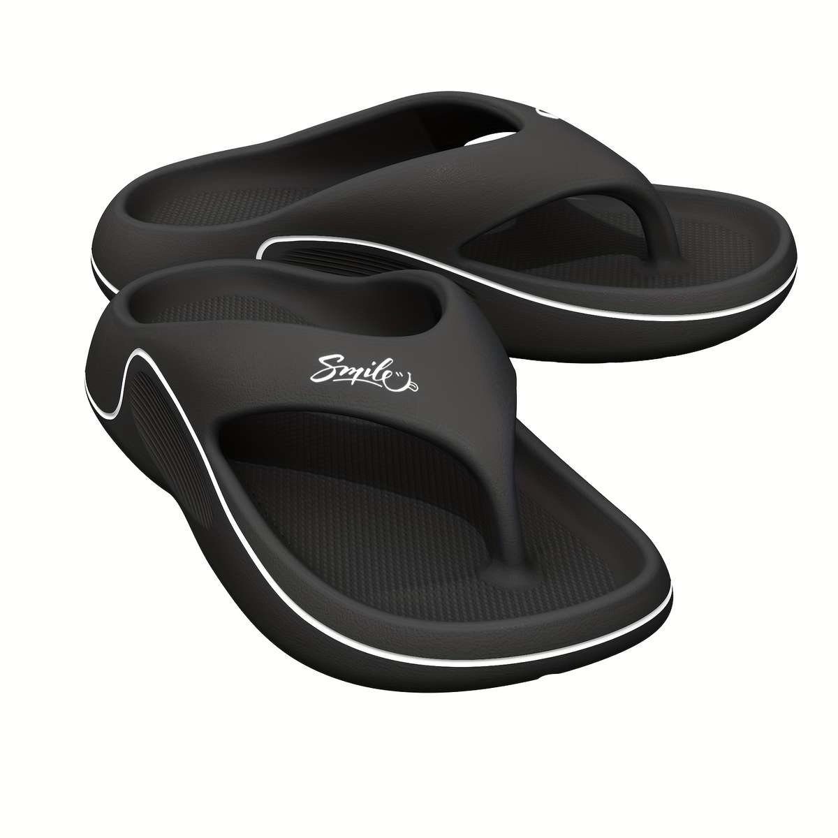 Men Slippers Summer Style Black Size Uk 3.5 To 4