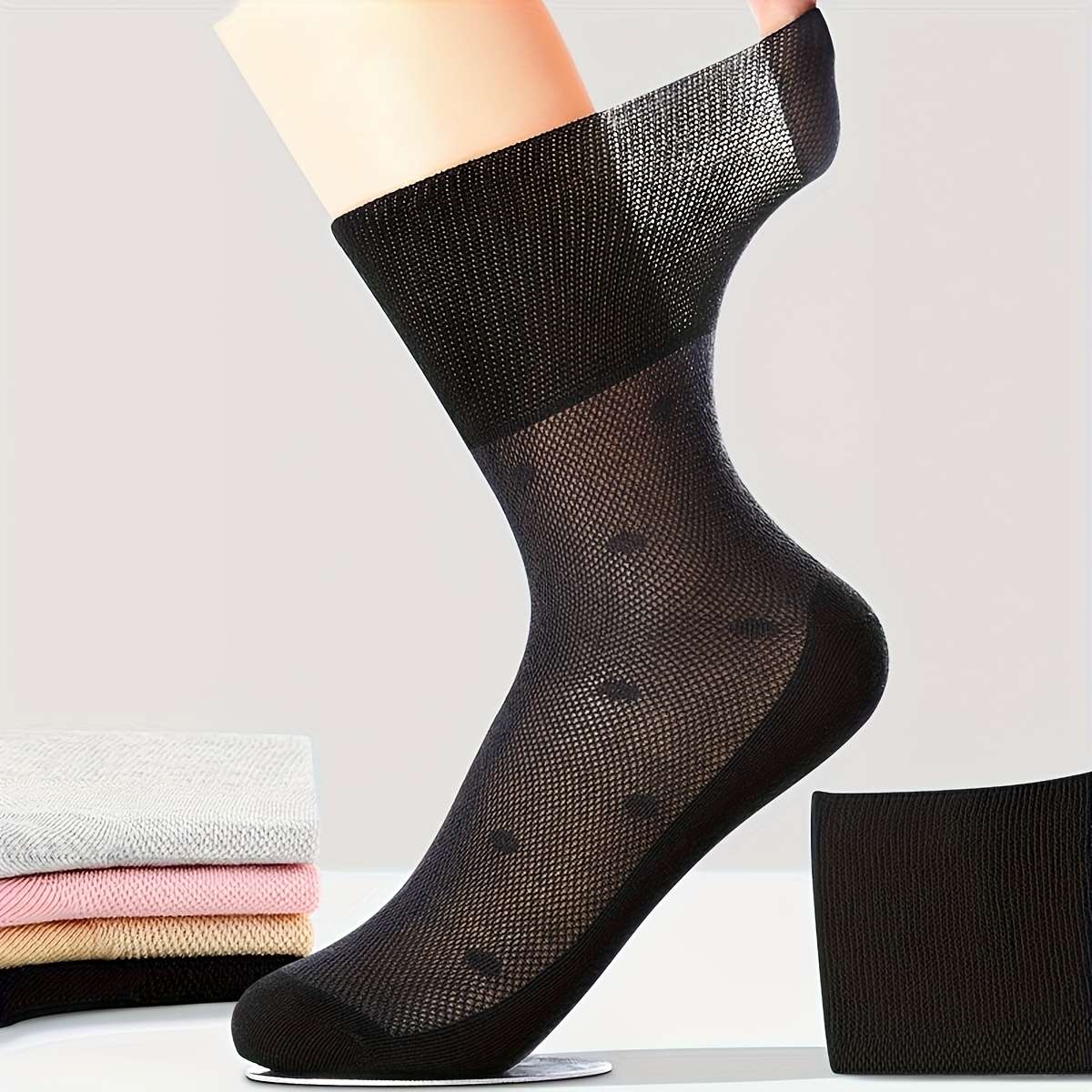 Women S Socks Color White 5 Pairs Size Onesize